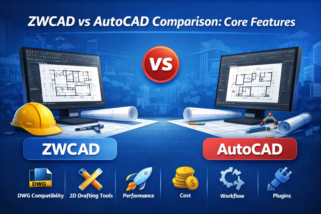 ZWCAD vs AutoCAD core features