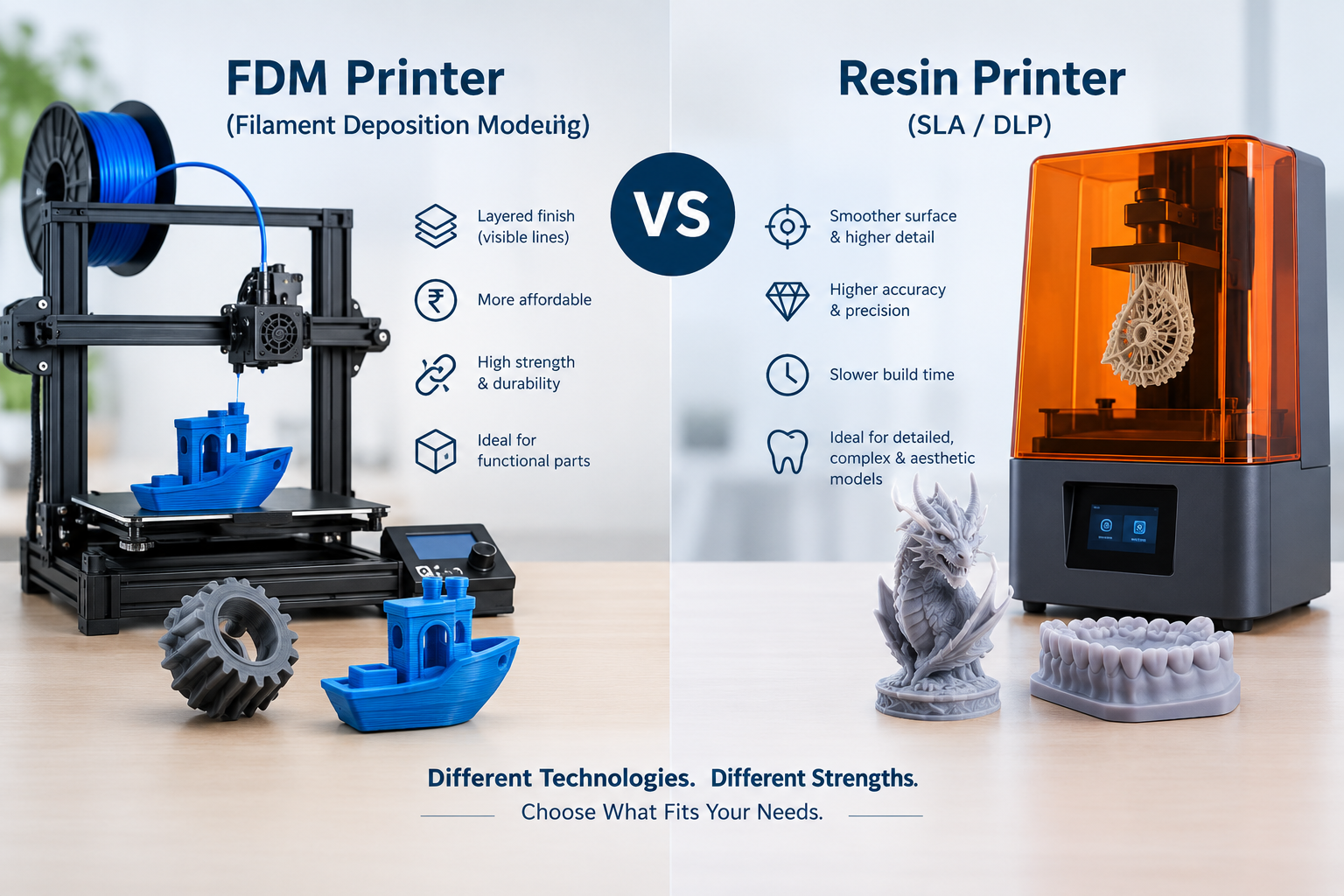 FDM vs Resin 3D Printer Comparison